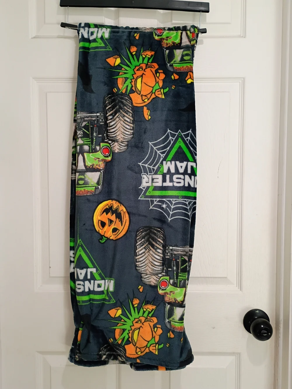 Monster Jam Plush Throw Blanket in Black & Green Size 50x70
